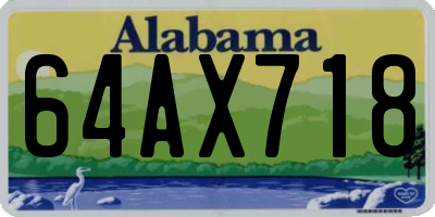 AL license plate 64AX718