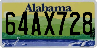 AL license plate 64AX728