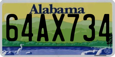 AL license plate 64AX734