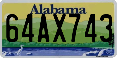 AL license plate 64AX743