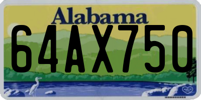 AL license plate 64AX750