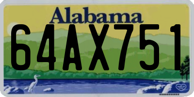 AL license plate 64AX751