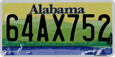 AL license plate 64AX752