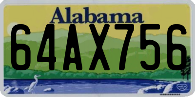 AL license plate 64AX756