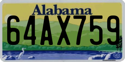 AL license plate 64AX759