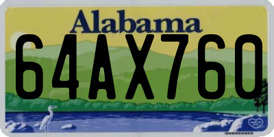 AL license plate 64AX760