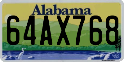 AL license plate 64AX768