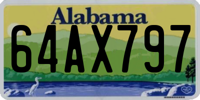 AL license plate 64AX797