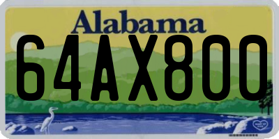 AL license plate 64AX800