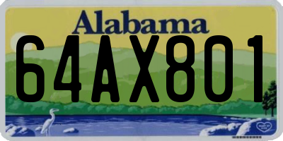 AL license plate 64AX801
