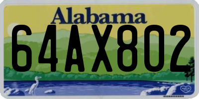 AL license plate 64AX802
