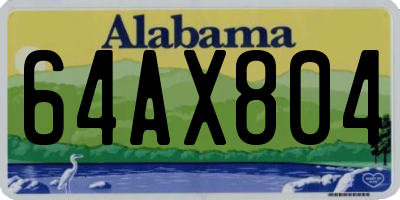 AL license plate 64AX804