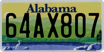 AL license plate 64AX807