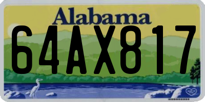 AL license plate 64AX817