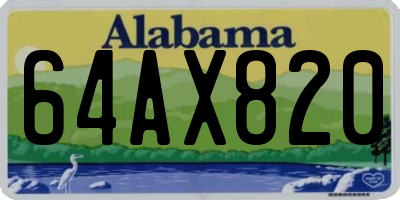 AL license plate 64AX820