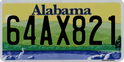 AL license plate 64AX821