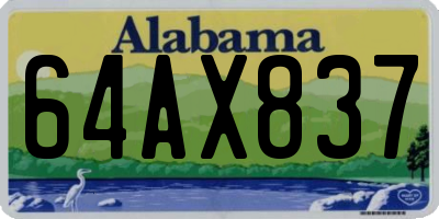 AL license plate 64AX837
