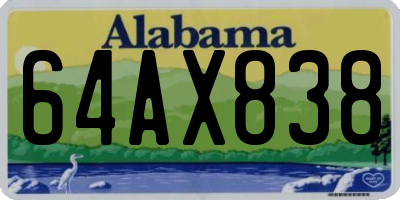 AL license plate 64AX838