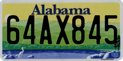 AL license plate 64AX845