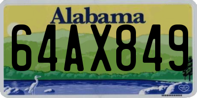 AL license plate 64AX849