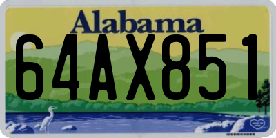 AL license plate 64AX851