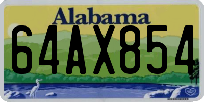 AL license plate 64AX854