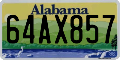 AL license plate 64AX857