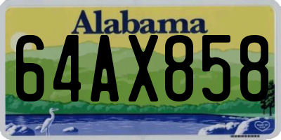 AL license plate 64AX858