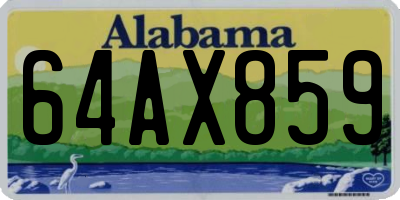 AL license plate 64AX859