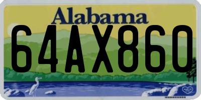 AL license plate 64AX860