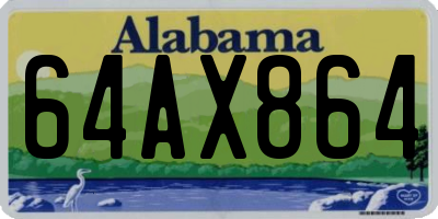 AL license plate 64AX864