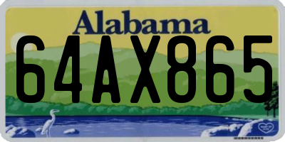 AL license plate 64AX865