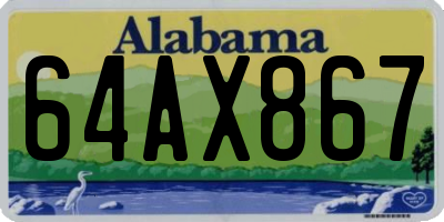 AL license plate 64AX867