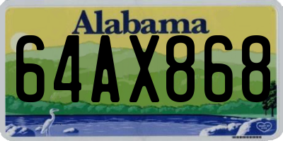 AL license plate 64AX868