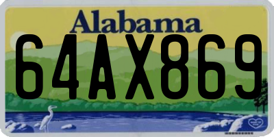 AL license plate 64AX869