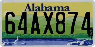 AL license plate 64AX874
