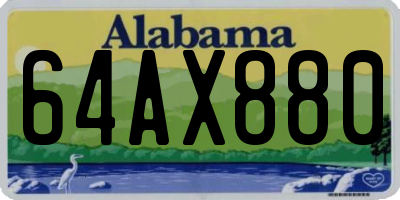 AL license plate 64AX880