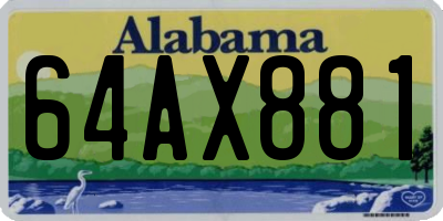 AL license plate 64AX881