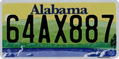 AL license plate 64AX887