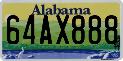 AL license plate 64AX888