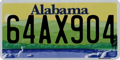 AL license plate 64AX904