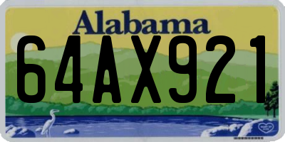 AL license plate 64AX921
