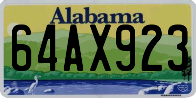 AL license plate 64AX923