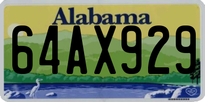AL license plate 64AX929