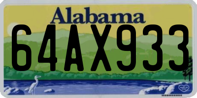AL license plate 64AX933