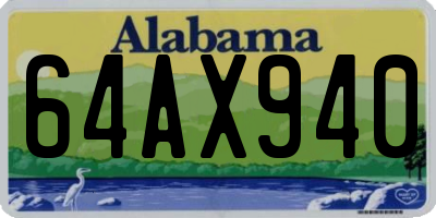 AL license plate 64AX940