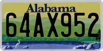 AL license plate 64AX952