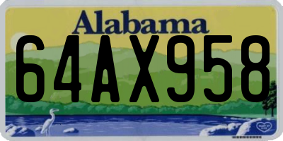 AL license plate 64AX958
