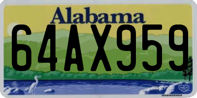 AL license plate 64AX959