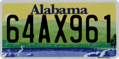 AL license plate 64AX961